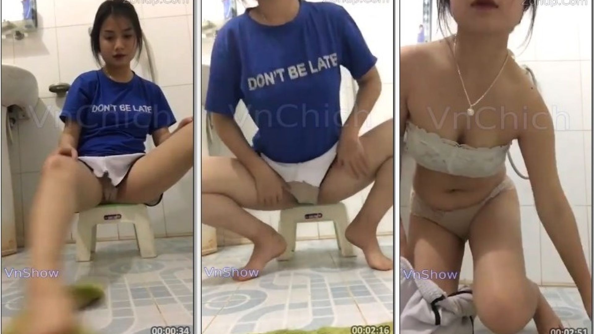⁣Em teen vú đẹp Mang dưa leo vào phòng tắm thỏa mãn dục tính ~ Sex VnShow